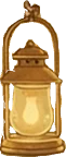 Standing paper lantern with warm light